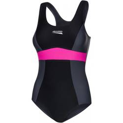 Kostium kąpielowy damski Aqua-Speed Sylwia czarno-szaro-różowy kol.133