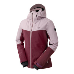Kurtka narciarska damska z membraną Iced wodoodporna Dare2B DWP619 I Fioletowo- Różowa