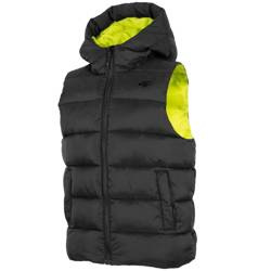Kamizelka dla chłopca 4F głęboka czerń HJZ22 JKUMP002 20S