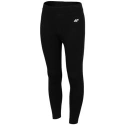 Legginsy dla dziewczynki 4F głęboka czerń HJZ22 JLEG001 20S
