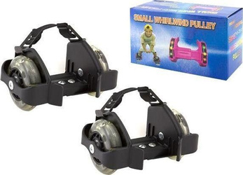 Czarne nakładki na buty z świecącymi kółkami