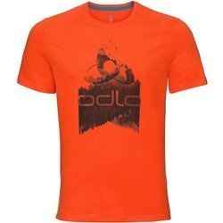 Koszulka męska ODLO NIKKO logo bl top pomarańczowa