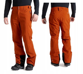 Spodnie narciarskie męskie z membraną z szelkami Achieve II Dare 2b DMW486R I Pomarańczowy
