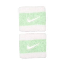 Frotki na nadgarstek Nike Swoosh Wristbands 2 szt. biało-zielone N0001565117OS